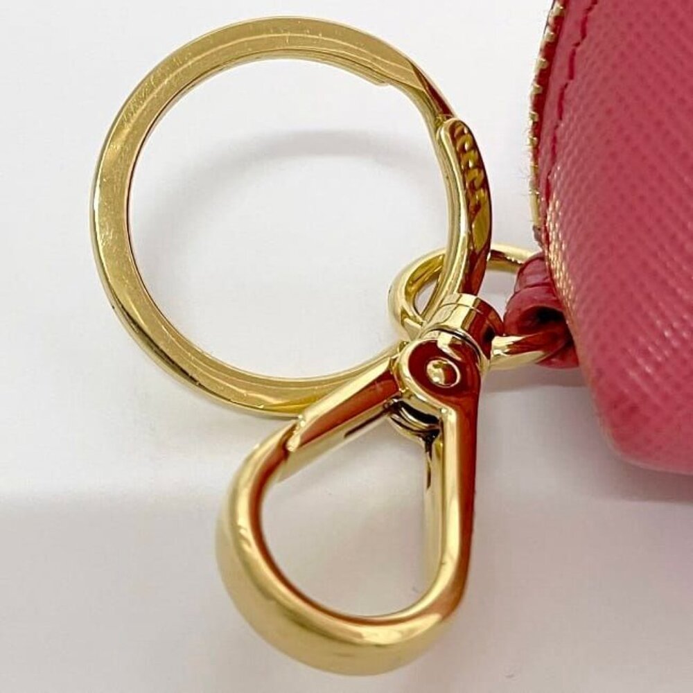 Prada Coin Case Pink 1 M1218 Saffiano Leather - Picture 9 of 10